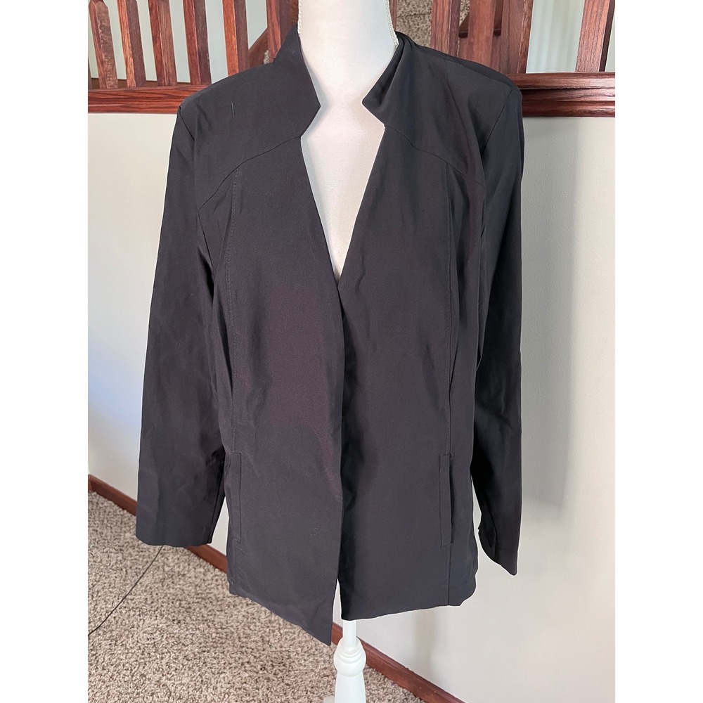 Apt. 9 Womens Black Open Front Blazer Jacket Size XL NWT
